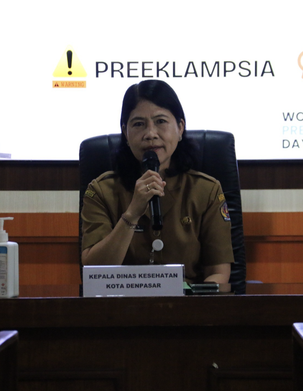 Sambutan jajaran Dinas Kesehatan Kota Denpasar membuka penguatan pesan deteksi dini preeklamsia